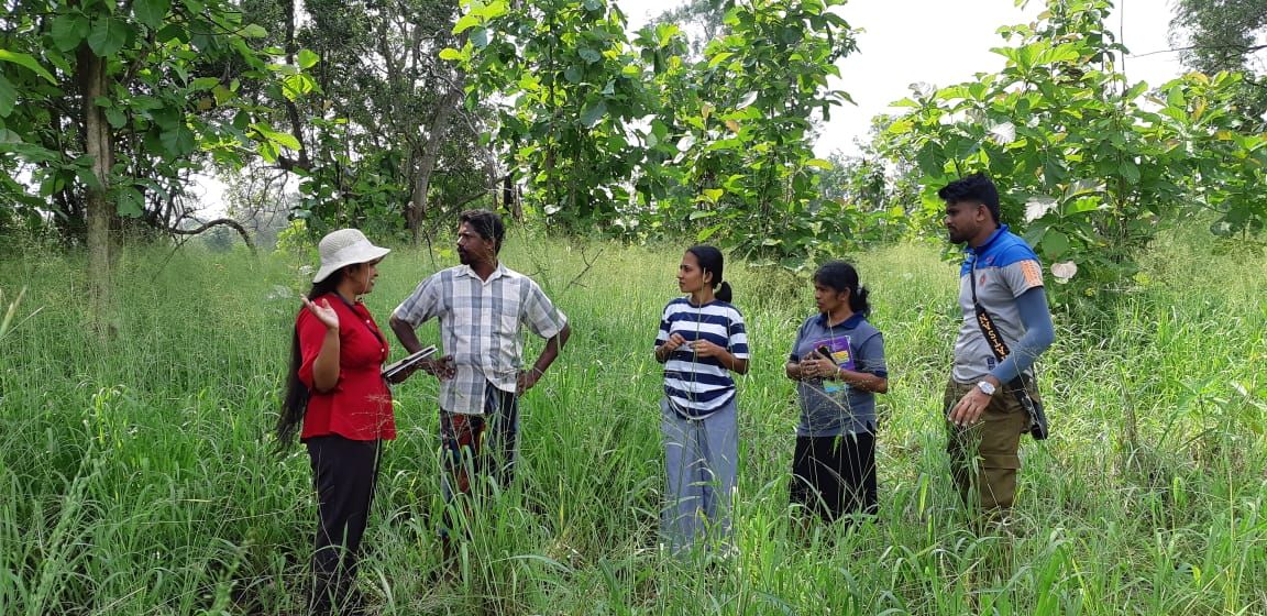 Research team interviewing community members